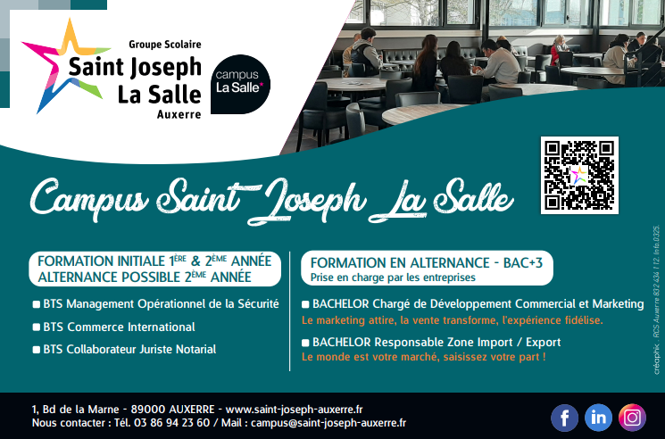 Slider actualités - Saint-Joseph Auxerre